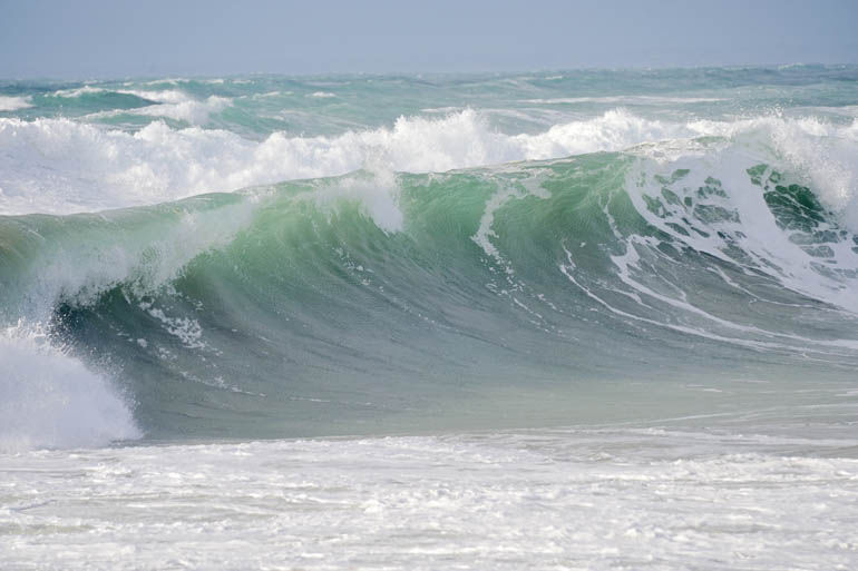 Littoral breton en pleine tempête